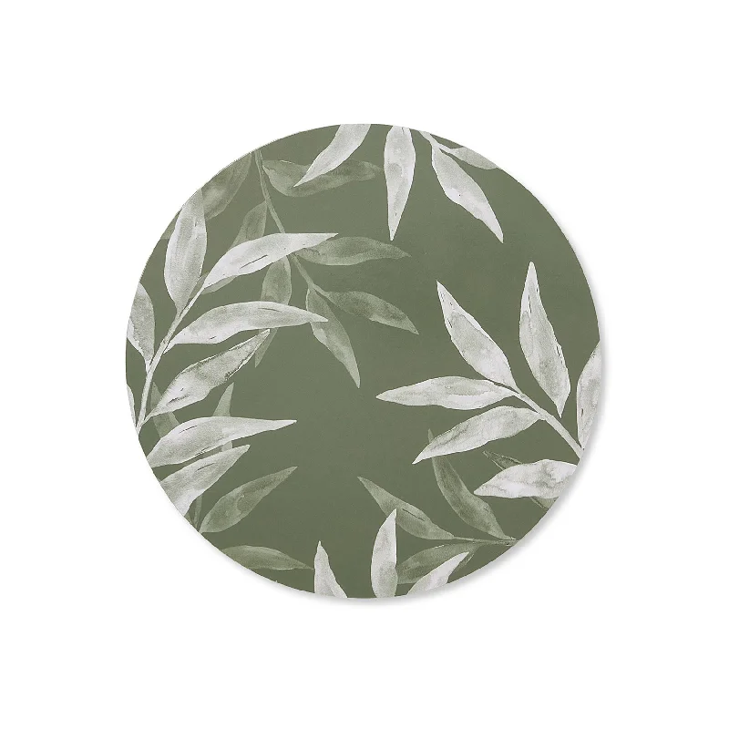 Woodlands Green Round Placemat - Set of 4