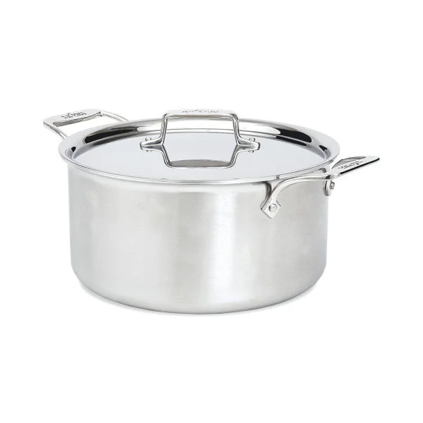 All-Clad D5 8 Qt Stockpot with Lid, Brushed Stainless