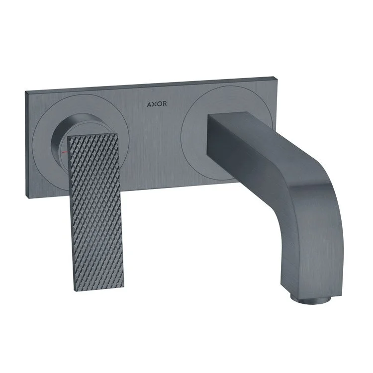 Faucet Trim Citterio Wall Mount Rhombic Cut with Base Plate 1 Lever Brushed Black Chrome ADA Rigid