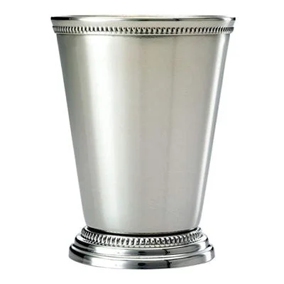 Barfly 12 Oz Mint Julep Cup with Beaded Trim, Stainless Steel