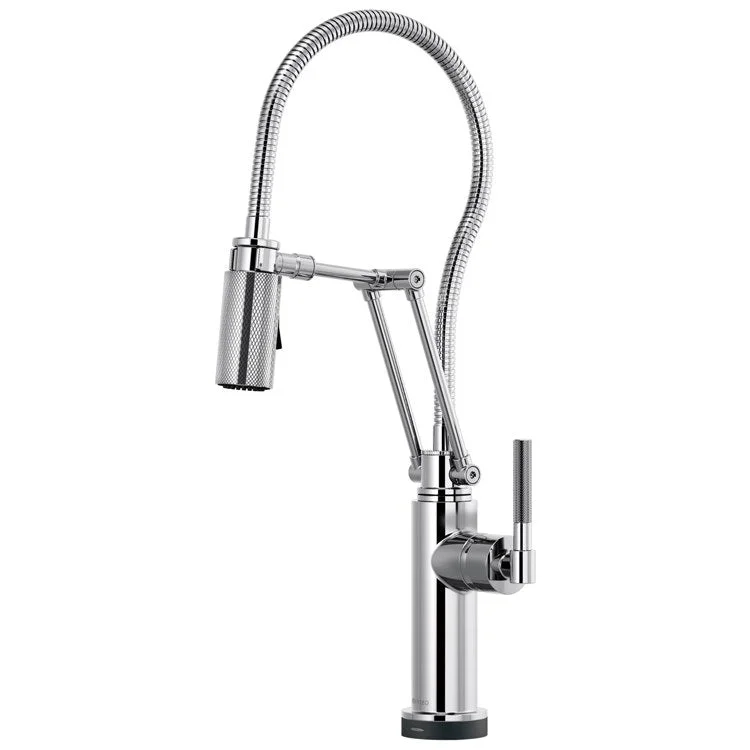 Kitchen Faucet Litze SmartTouch Technology with Finished Semi-Flexible Hose 1 Round Lever ADA Chrome 1.8 Gallons per Minute