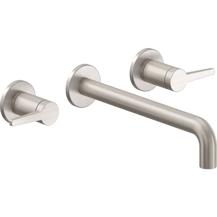 Lavatory Trim D Street Vessel Wall 2 Lever Polished Nickel ADA 1.2 Gallons per Minute