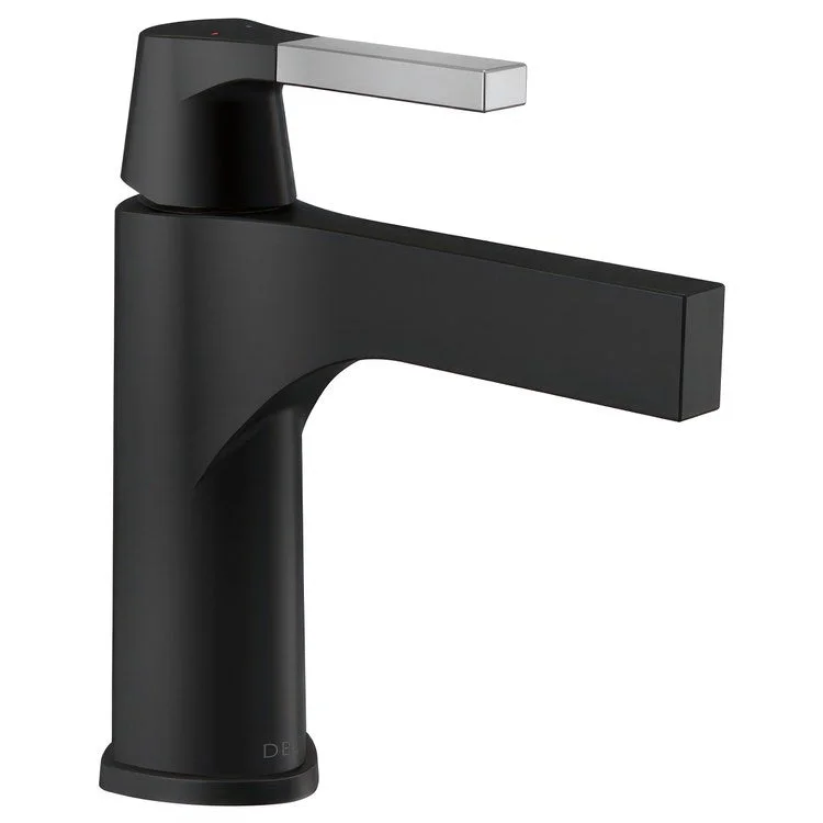 Lavatory Faucet Zura Deck Mount 4 Inch Spread 1 Lever ADA Matte Black/Champagne Bronze 1.2 Gallons per Minute Less Pop-up