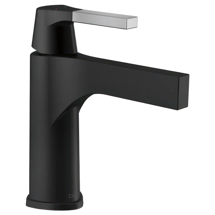 Lavatory Faucet Zura Deck Mount 4 Inch Spread 1 Lever ADA Matte Black/Champagne Bronze 1.2 Gallons per Minute Metal Pop-up