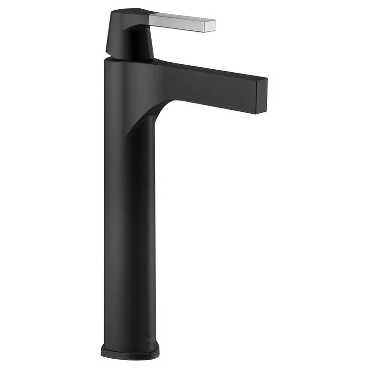 Vessel Faucet Zura Deck Mount 1 Lever WaterSense ADA Stainless/Matte Black