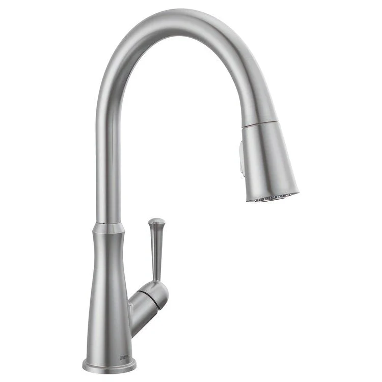 Kitchen Faucet Westville 1 Lever ADA Arctic Stainless High Arc Gooseneck