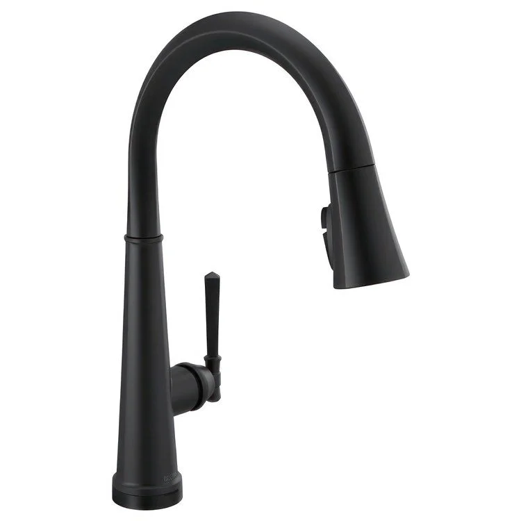 Kitchen Faucet Emmeline 1 Lever ADA Matte Black Diamond Seal/Touch2O Pull Down 1.8 Gallons per Minute