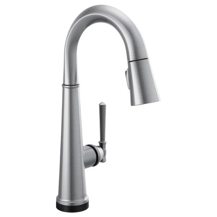 Bar Faucet Emmeline 1 Lever ADA Lumicoat Arctic Stainless Pull Down 1.8 Gallons per Minute