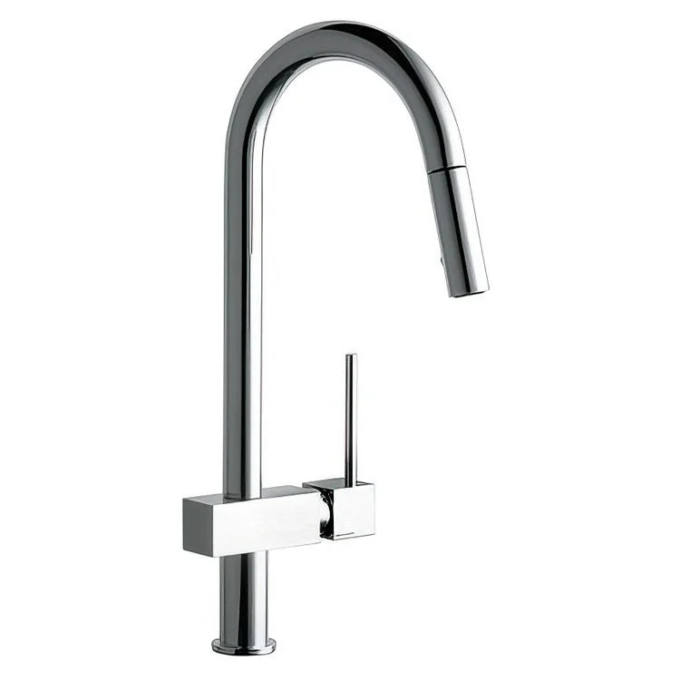 Kitchen Faucet Avado Deck Mount 1 Lever ADA Chrome Pull Down Spray 1 Hole Spout Height 18-7/8 Inch