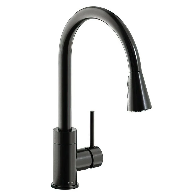 Kitchen Faucet Avado Deck Mount 1 Forward Only Lever ADA Black Stainless Pull Down Spray 1 Hole Spout Height 15-11/16 Inch