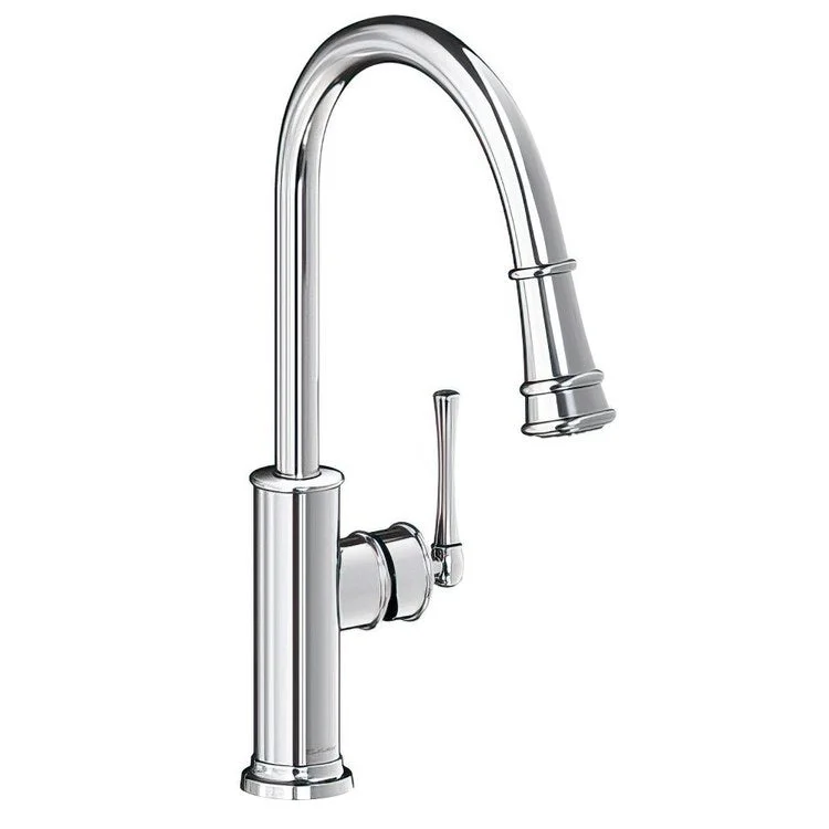 Kitchen Faucet Explore Deck Mount 1 Lever ADA Chrome Pull Down Spray 1 Hole Spout Height 17-7/8 Inch