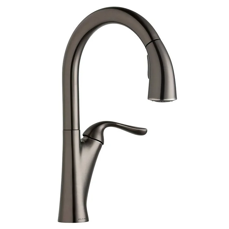 Kitchen Faucet Harmony Deck Mount 1 Forward Only Lever ADA Antique Steel Pull Down Spray 1 Hole Spout Height 14-7/8 Inch