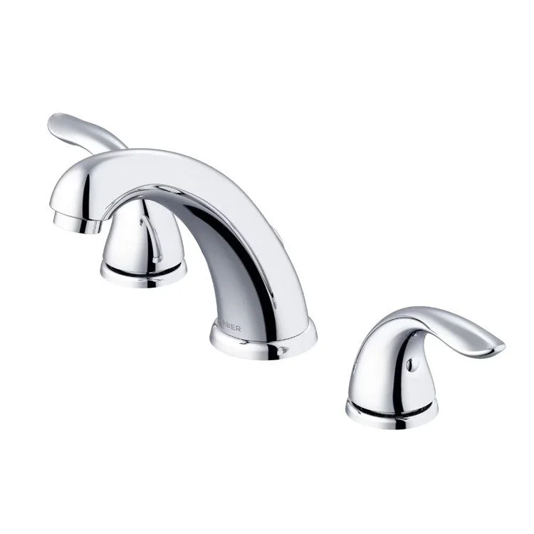 Lavatory Faucet Viper Widespread 6 to 12 Inch Spread 2 Lever ADA Chrome 1.2 Gallons per Minute Metal Touch Down