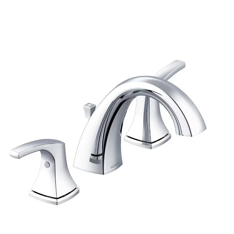 Lavatory Faucet Vaughn Widespread 6 to 12 Inch Spread 2 Lever ADA Chrome 1.2 Gallons per Minute