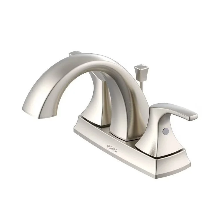 Lavatory Faucet Vaughn Centerset 4 Inch Spread 2 Lever ADA Brushed Nickel 1.2 Gallons per Minute