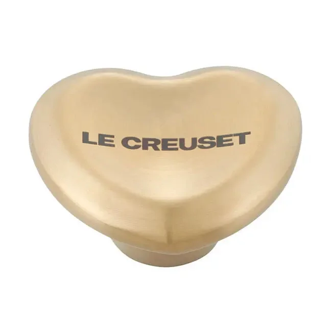 Le Creuset Light Gold Heart Knob