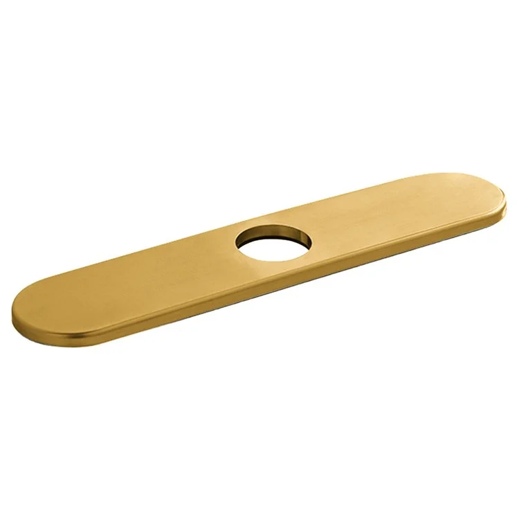 Base Plate Single Hole Brushed Gold Optic 10 Inch Metal for Single Hole Kitchen Faucet 2-1/2 Inch