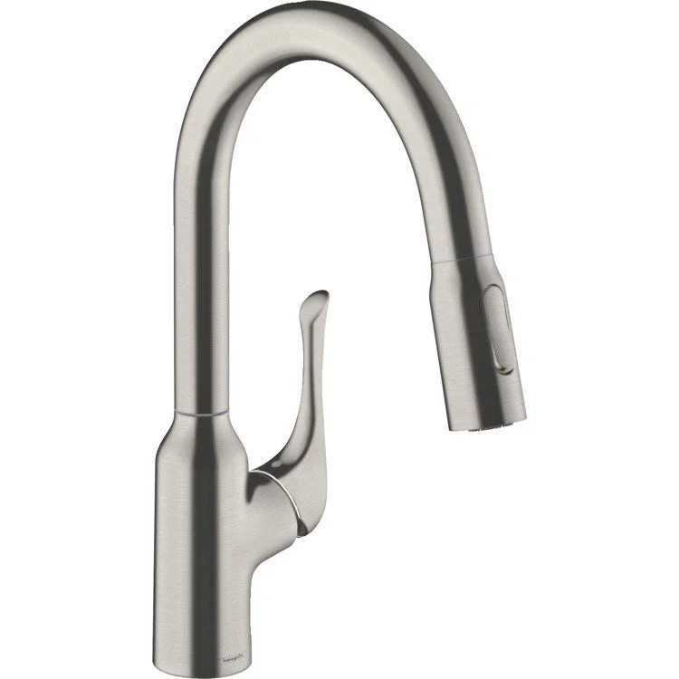 Kitchen Faucet Allegro N Prep 1 Lever ADA Steel Optic Pull Down 2 Function 360 Degree Swivel 1.75 Gallons per Minute