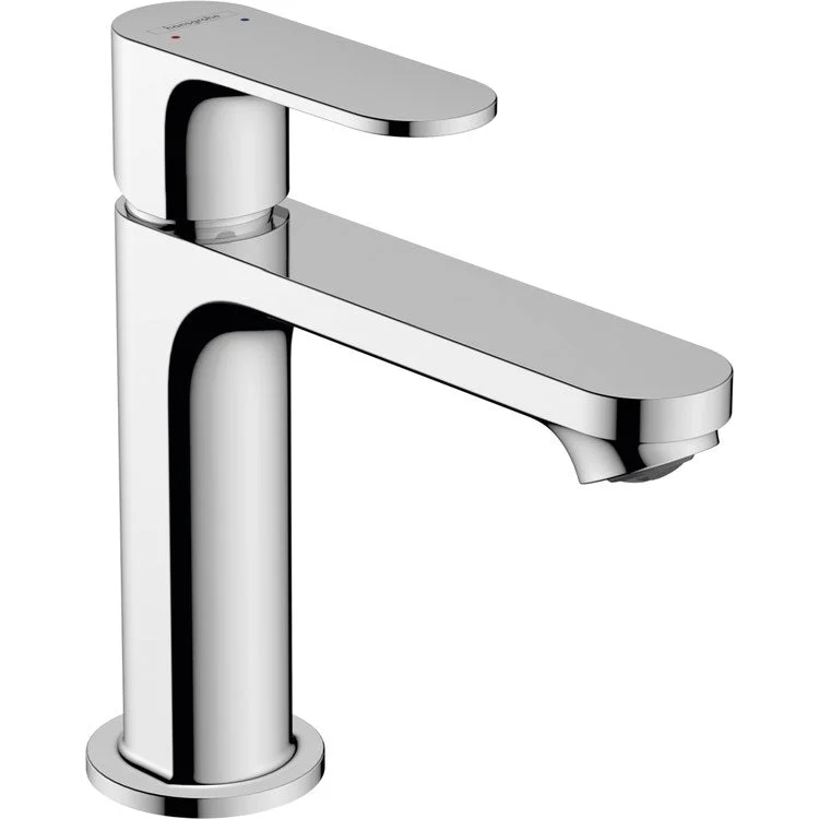 Lavatory Faucet Rebris S 1 Lever Chrome 1.2 Gallons per Minute Pop-Up Drain 1 Hole Brass 4-3/8 Inch