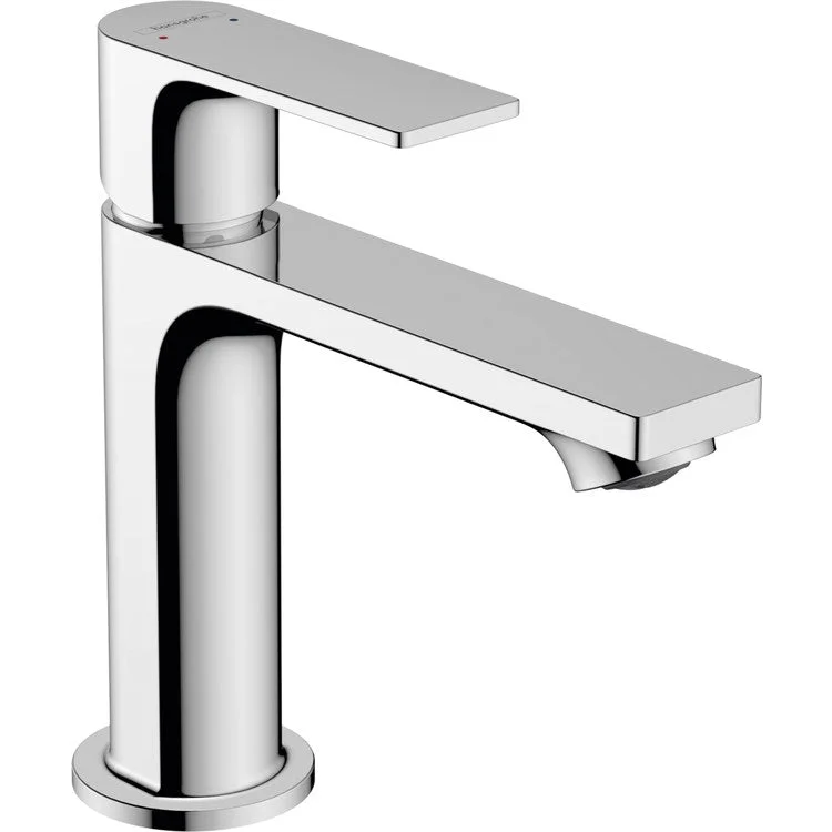 Lavatory Faucet Rebris E 1 Lever Chrome 1.2 Gallons per Minute Fixed Spout Pop-Up Drain 1 Hole Brass 4-5/16 Inch