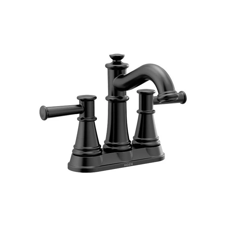 Lavatory Faucet Belfield Centerset 4 Inch Spread 2 Lever ADA WaterSense Matte Black 1.2 Gallons per Minute