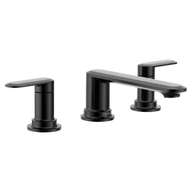 Lavatory Faucet Greenfield 8 to 16 Inch Spread 2 Lever ADA WaterSense Matte Black