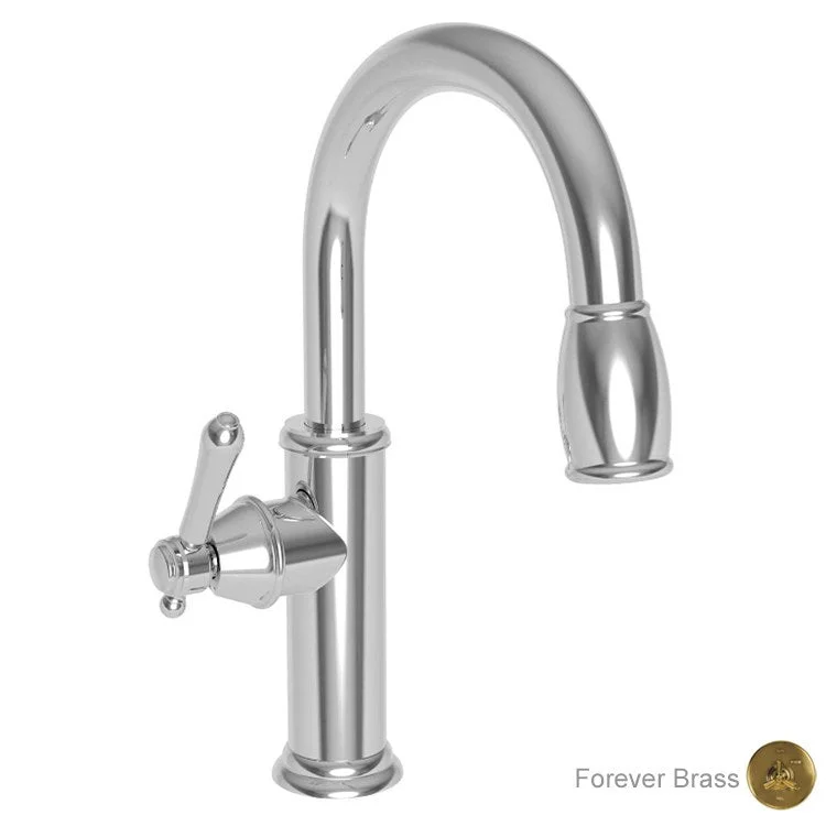 Chesterfield Single Handle Pull Down Bar/Prep Faucet