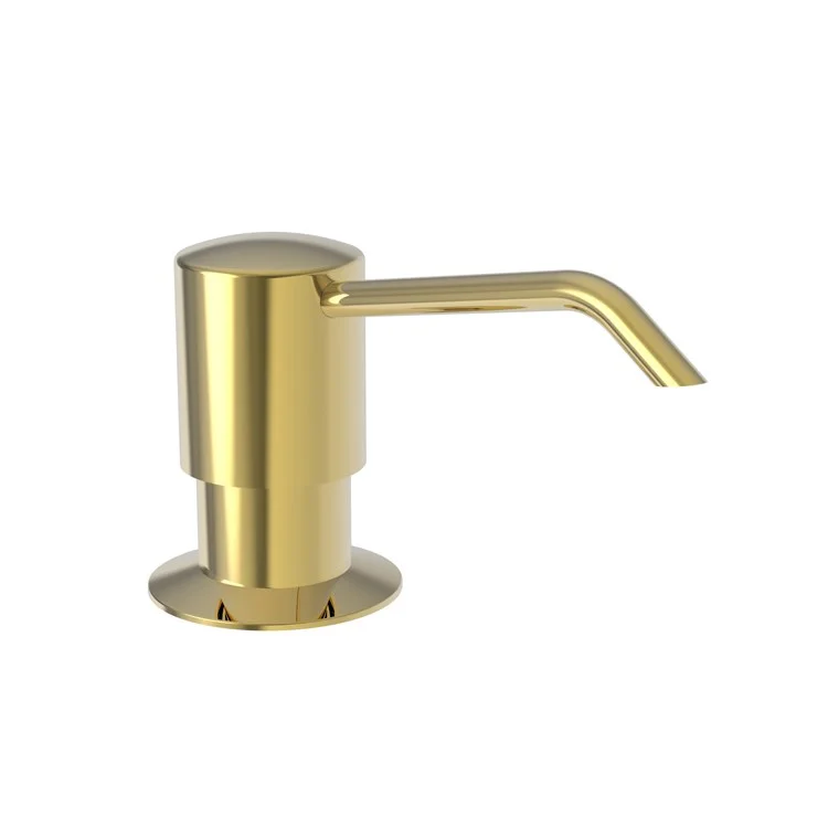 Soap Dispenser East Linear French Gold PVD Deck Plastic Brass Pump Spout 8 Ounce Length 3-5/8 Inch