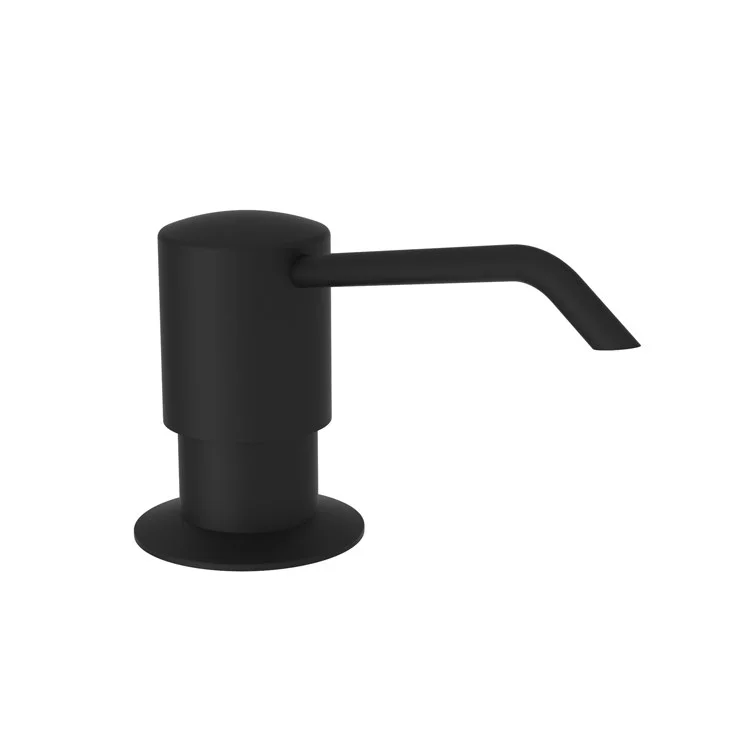 Soap Dispenser East Linear Flat Black Deck Plastic Brass Pump Spout 8 Ounce Length 3-5/8 Inch