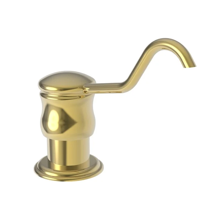 Soap Dispenser Chesterfield Polished Gold PVD Deck Plastic Brass Pump Spout 8 Ounce Length 3-13/16 Inch