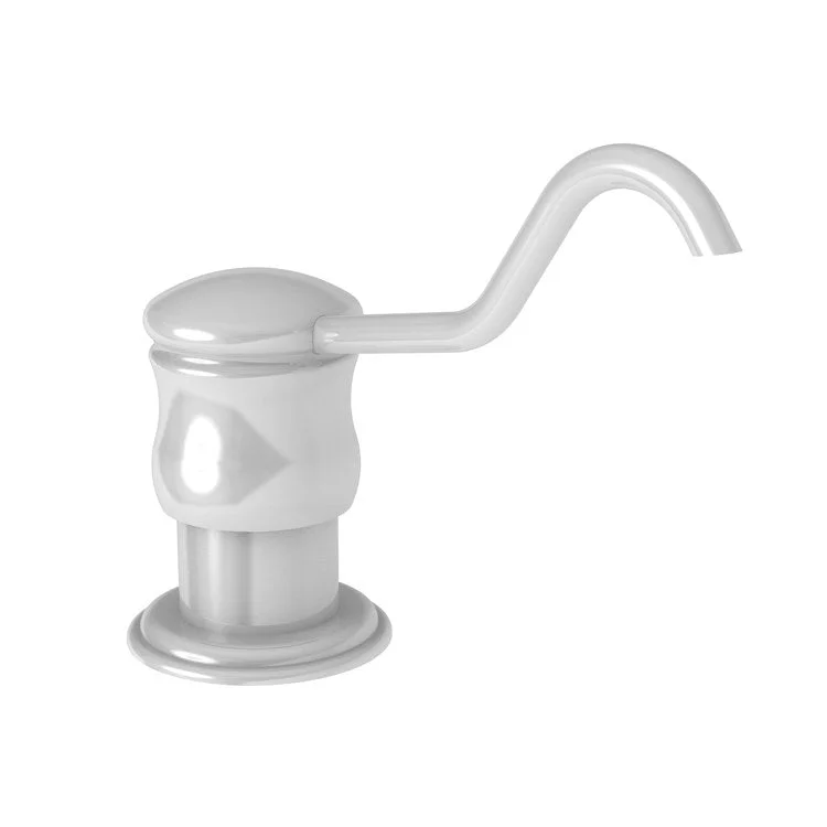 Soap Dispenser Chesterfield White Deck Plastic Brass Pump Spout 8 Ounce Length 3-13/16 Inch