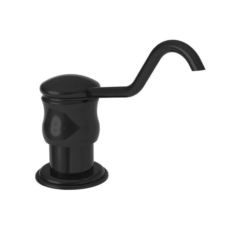 Soap Dispenser Chesterfield Gloss Black Deck Plastic Brass Pump Spout 8 Ounce Length 3-13/16 Inch