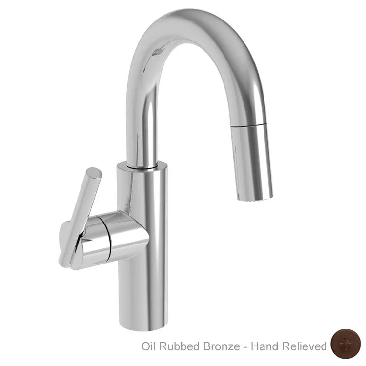 East Linear Single Handle Pull Down Bar/Prep Faucet