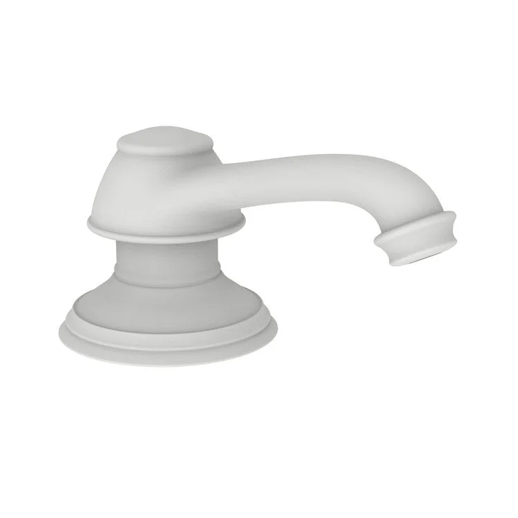 Soap Dispenser Jacobean Matte White Deck Mount Brass Pump