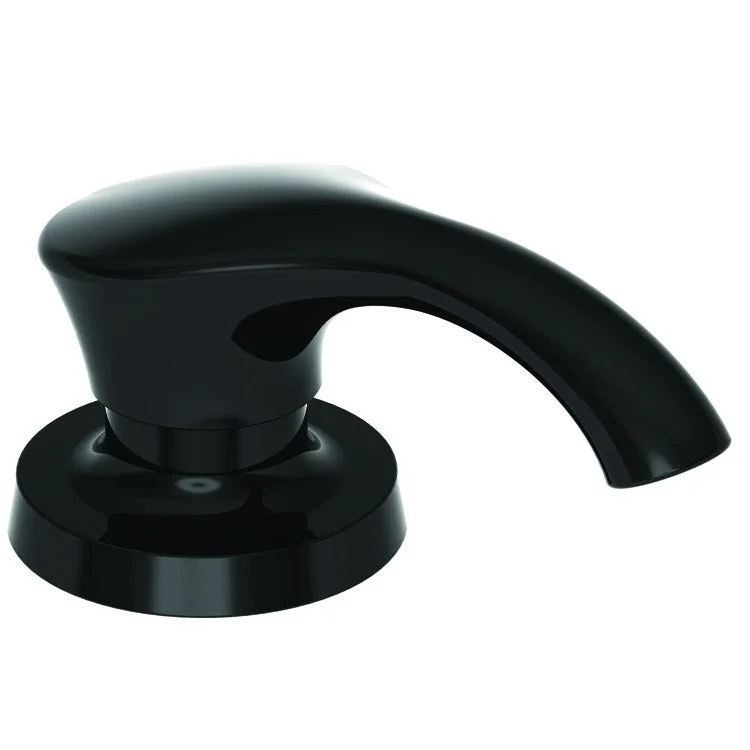 Soap Dispenser Vespera Gloss Black Deck Mount Brass Pump