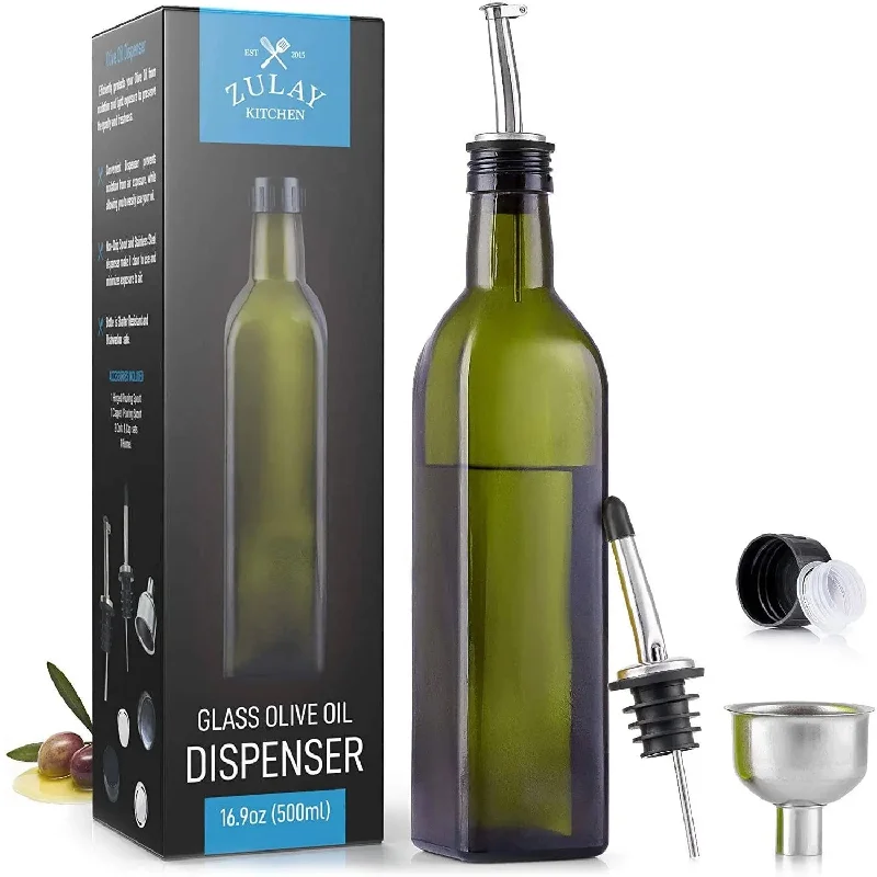 Olive Oil Dispenser Bottle For Kitchen 16.9 oz