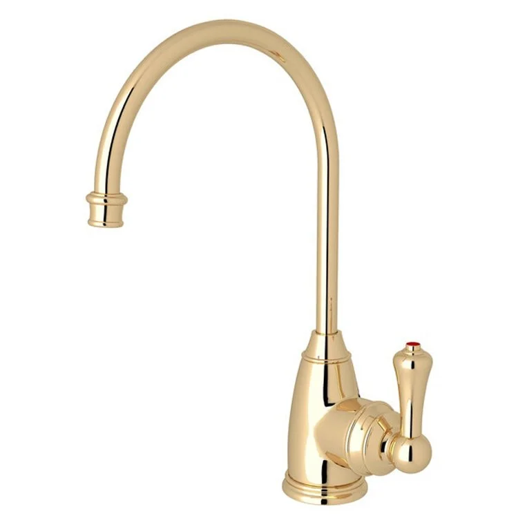 Hot Water Dispenser Georgian Era 1 Lever C-Spout English Gold 6-1/2 Inch 0.5 Gallon per Minute