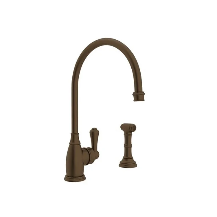 Kitchen Faucet Georgian Era 1 Lever English Bronze C-Spout 1.8 Gallons per Minute