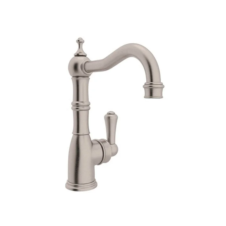 Bar Faucet Edwardian 1 Lever Satin Nickel Swivel Spout 1.8 Gallons per Minute