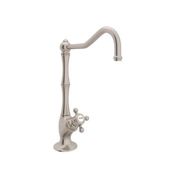 Filter Faucet Acqui 1 Handle 5 Spoke Cross Satin Nickel