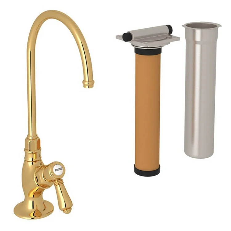 Faucet Kit San Julio Brass 1/4 Inch Filter Mini Metal Lever Italian Brass