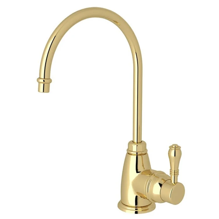 Hot Water Dispenser San Julio 1 Lever C-Spout Unlacquered Brass