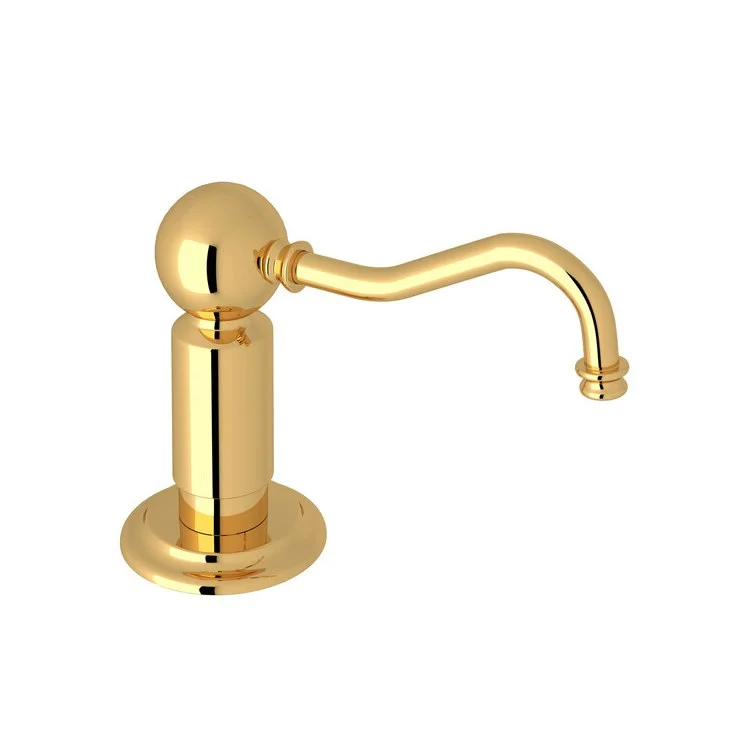 Soap Dispenser Unlacquered Brass Deck Mount Plastic Brass & Lotion 12 Fluid Ounce 4 Inch