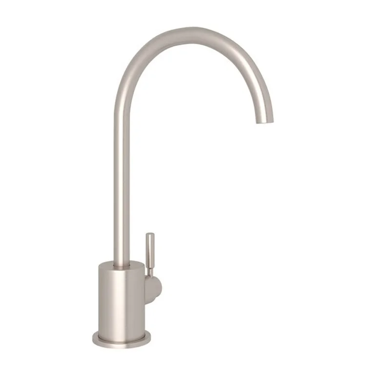 Filter Faucet Lux 1 Lever Satin Nickel C-Spout 1 Hole Stainless Steel 7-1/2 Inch