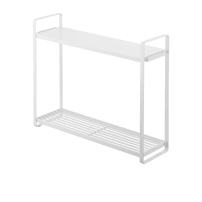 Yamazaki Tower 2 Tier Contertop Organiser White