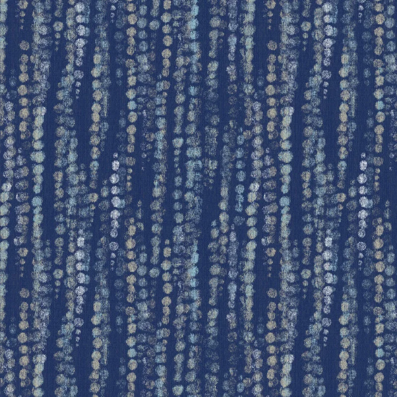 Beaded Rain Wallpaper in Navy