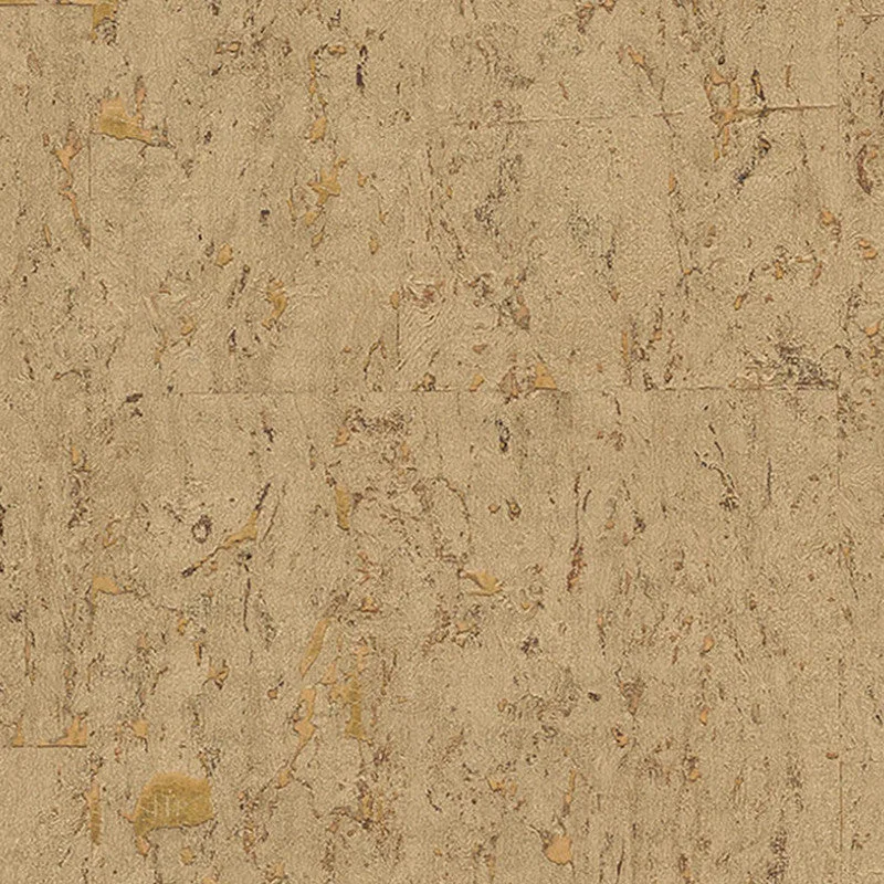 Cork Antique Texture Wallpaper in Gold