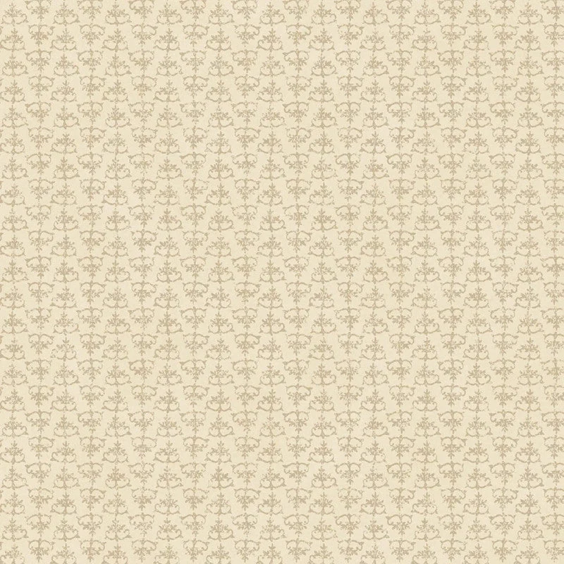 Damask Ditsy Wallpaper in Cream/Gold