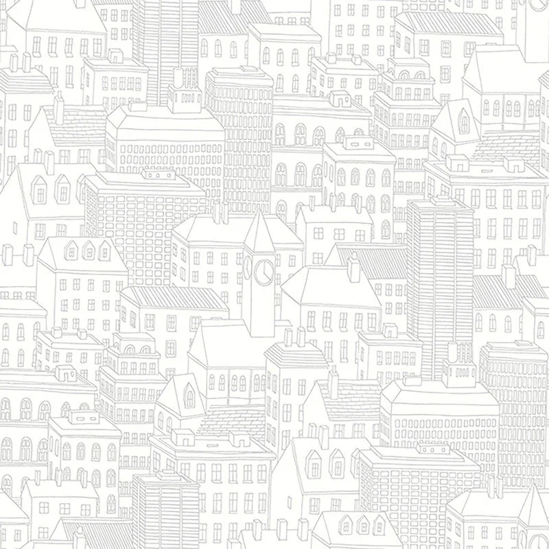 Dotted Abstract Wallpaper in Grey/Ivory