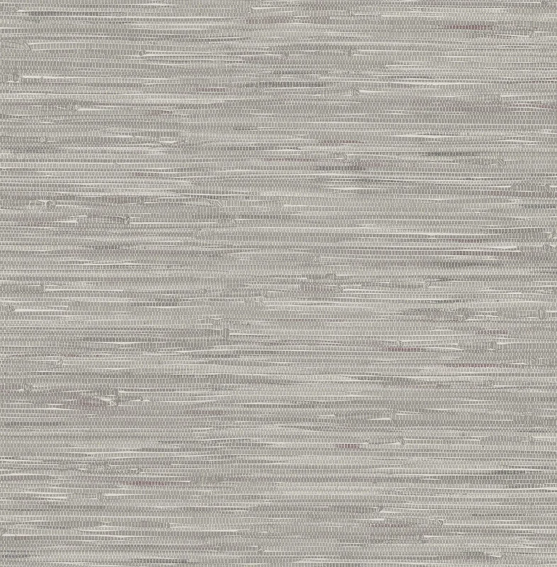 Faux Grasscloth Wallpaper in Grey